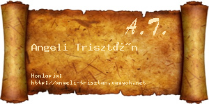 Angeli Trisztán névjegykártya